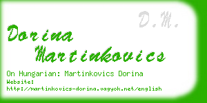 dorina martinkovics business card